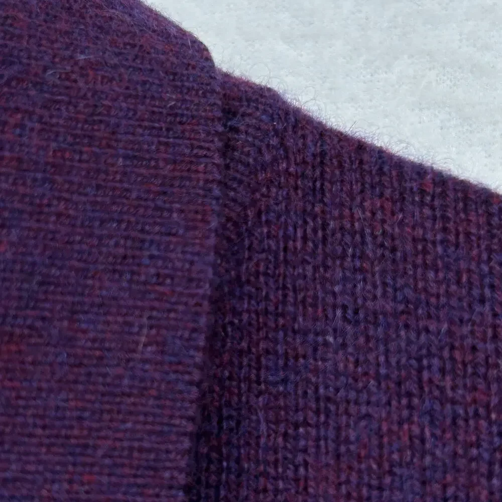 JOSEPH & LYMAN Sweater Mens XXL 100% Cashmere Polo Golf Jumper Pullover Purple